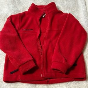 Vintage Red Fleece Columbia Zip up Jacket